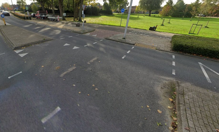 foto: fietsoversteekplaats zonder obstakels